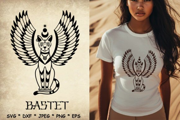 Bastet Winged Cat SVG Cut File Review