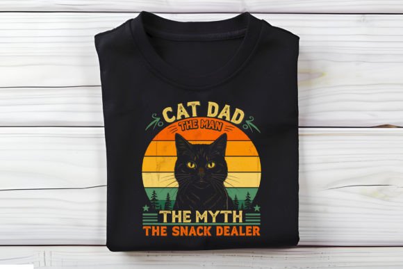 Cat Dad the Myth T- Shirt Design Review