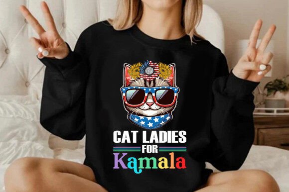Cat Ladies for Kamala Shirt Cat Review