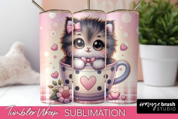 Cat Tumbler Sublimation Valentine Design Review