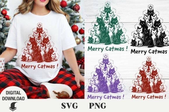 Christmas Svg, Cute Cat Svg, Christmas: A Designer's Stitch Test