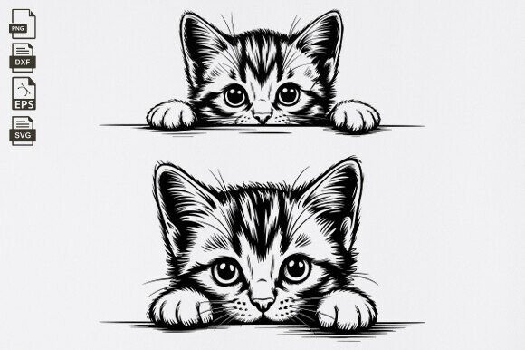 Cute Cat Svg, Peeking Cat, Funny Kitty Review