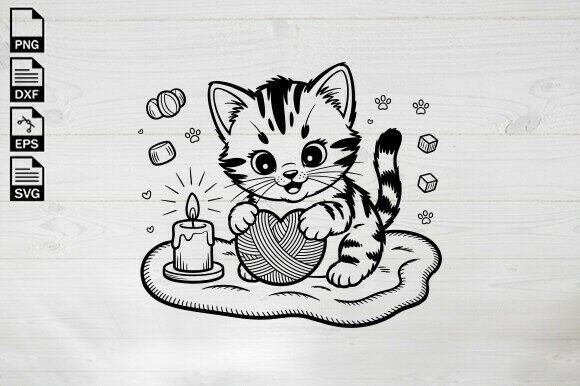 Cute Kitten SVG,Playful Cat Clipart Embroidery Review