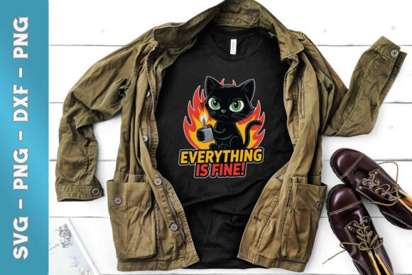 Everything is Fine Sarcastic Cat SVG Review