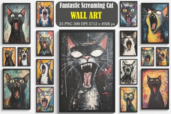 Fantastic Screaming Cat Wall Art Bundle Review