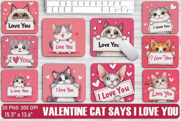 Valentine Cat Says I Love You Mouse Pad Bundle Review